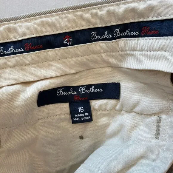 Brooks Brothers Boys Sz 16 Khaki Tan Beige Classic Chinos Sunday School Uniform - Picture 5 of 13